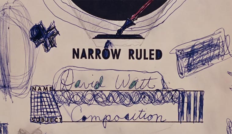Das gezeichnete Leben eines Skizzen-Kritzlers David-Watt-Doodle-Film 