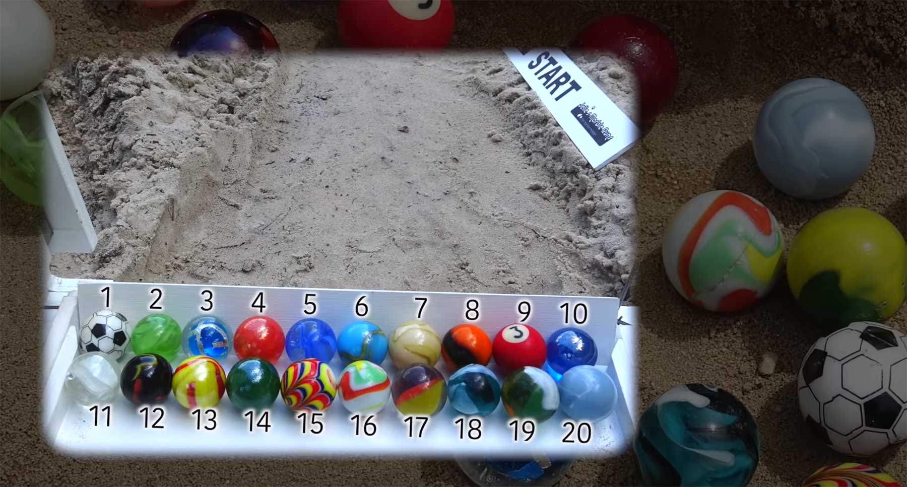 Auf welchem Platz kommt deine Murmel ins Ziel? sand-marble-race-2018 