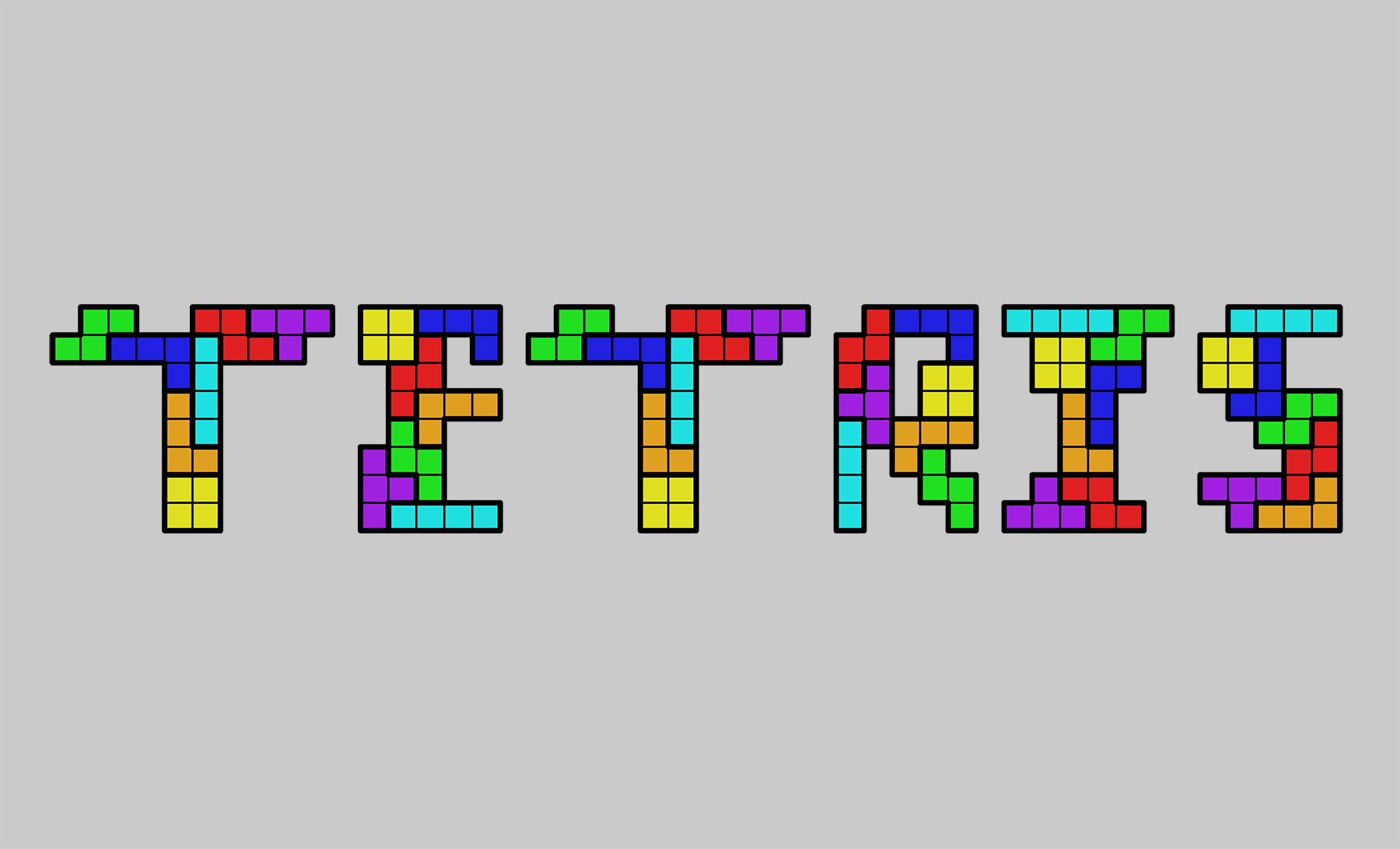Text mit Tetris-Blöcken schreiben lassen Tetris-font 