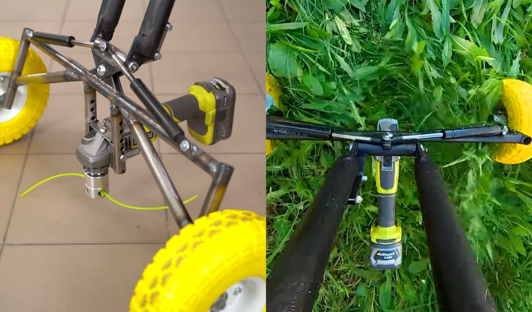 Fahrrad als Rasenmäher fahrradrasenmaeher 