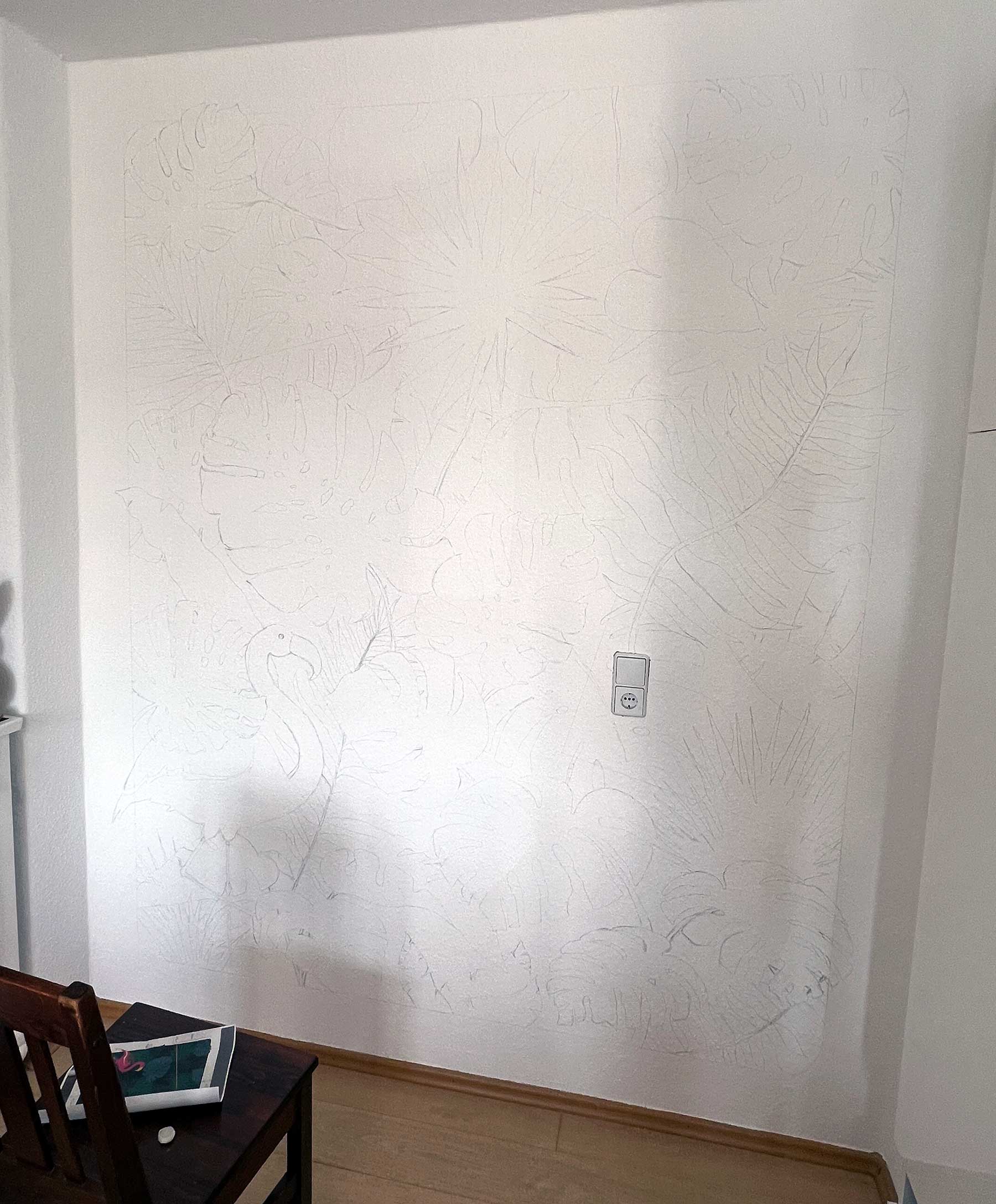 Ich habe ein Wandbild in unser Esszimmer gemalt Wandbild_02 